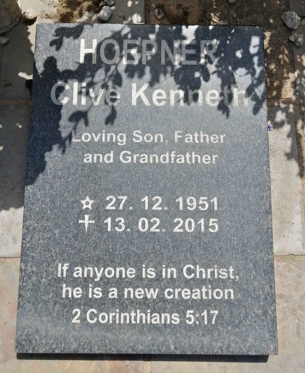 HOEPNER Clive Kenneth 1951-2015