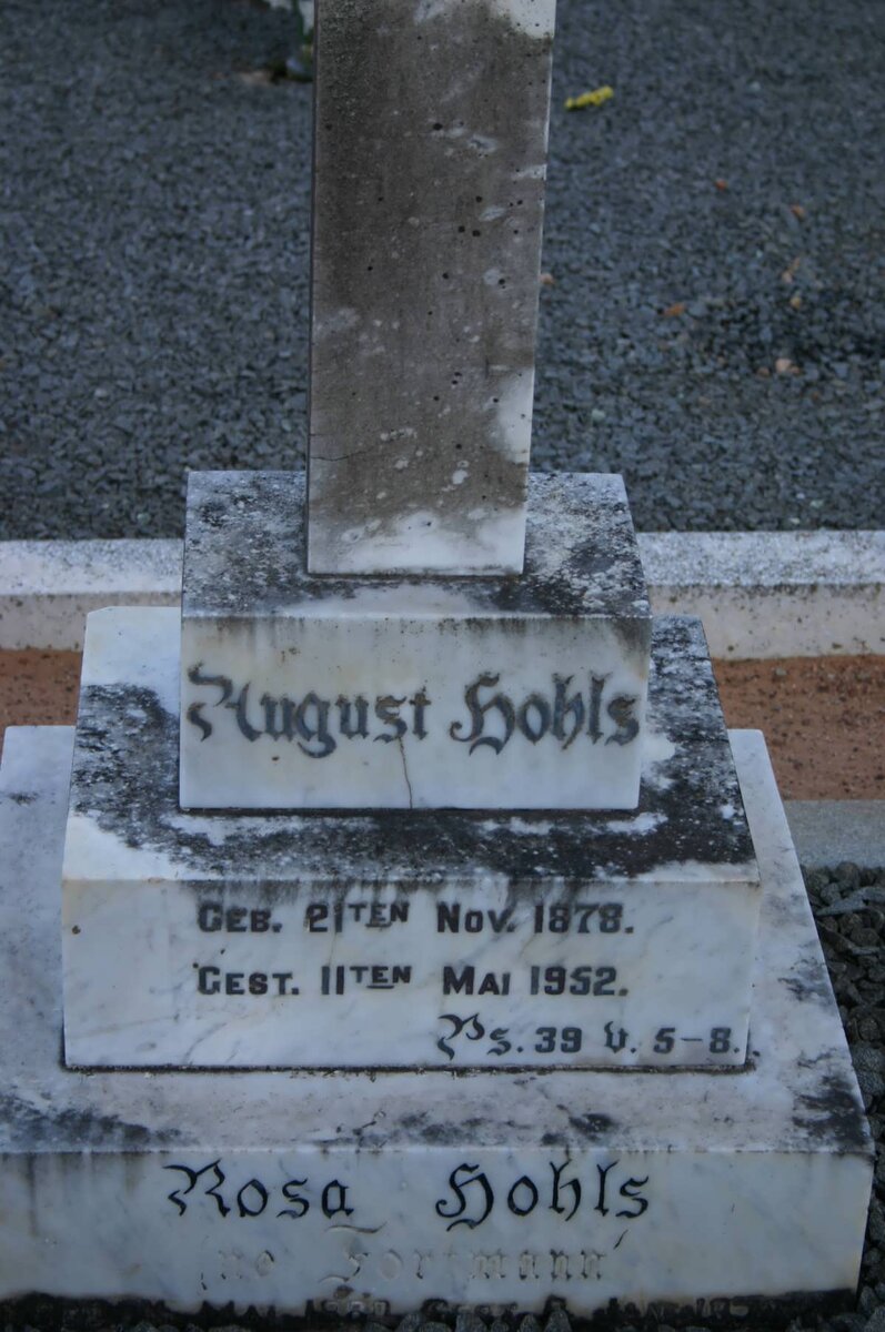 HOHLS August 1878-1952 &amp; Rosa FORTMANN