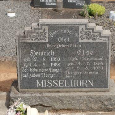 MISSELHORN Heinrich 1893-1958 &amp; Else FORTMANN 1896-1983