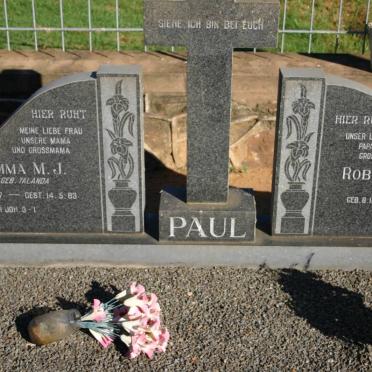 PAUL Robert G.W. 1907-1984 &amp; Emma  M.J. TALANDA 1907-1983