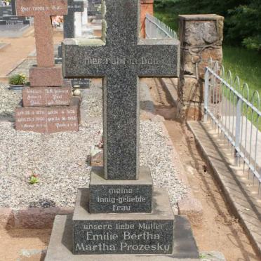 PROZESKY Emilie Bertha Martha nee MEYER 1917-1954