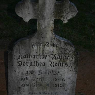 ROHRS Katharine Marie Dorathea nee SCHULZE 1847-1915