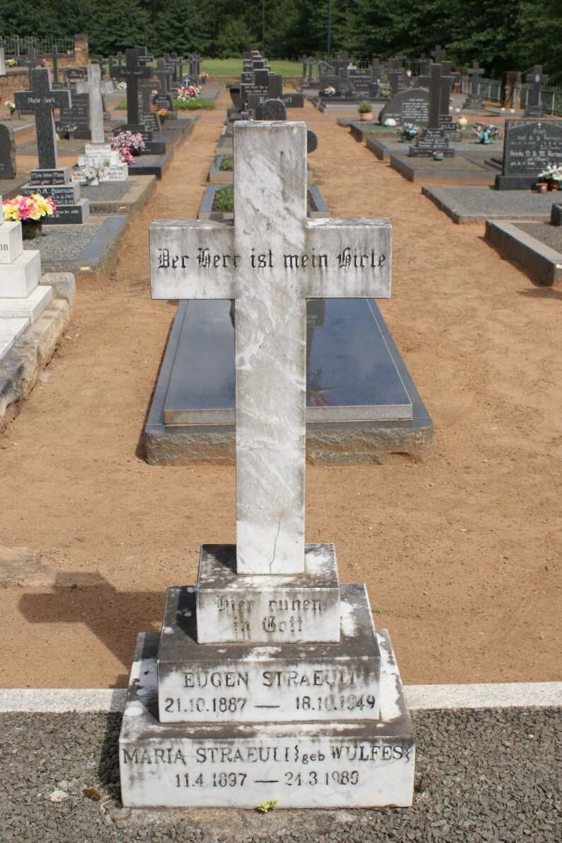 STRAEULI Eugen 1887-1949 &amp; Maria WULFES 1897-1989