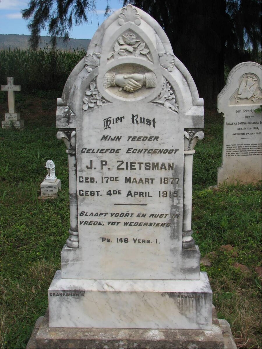 ZIETSMAN J.P. 1877-1915