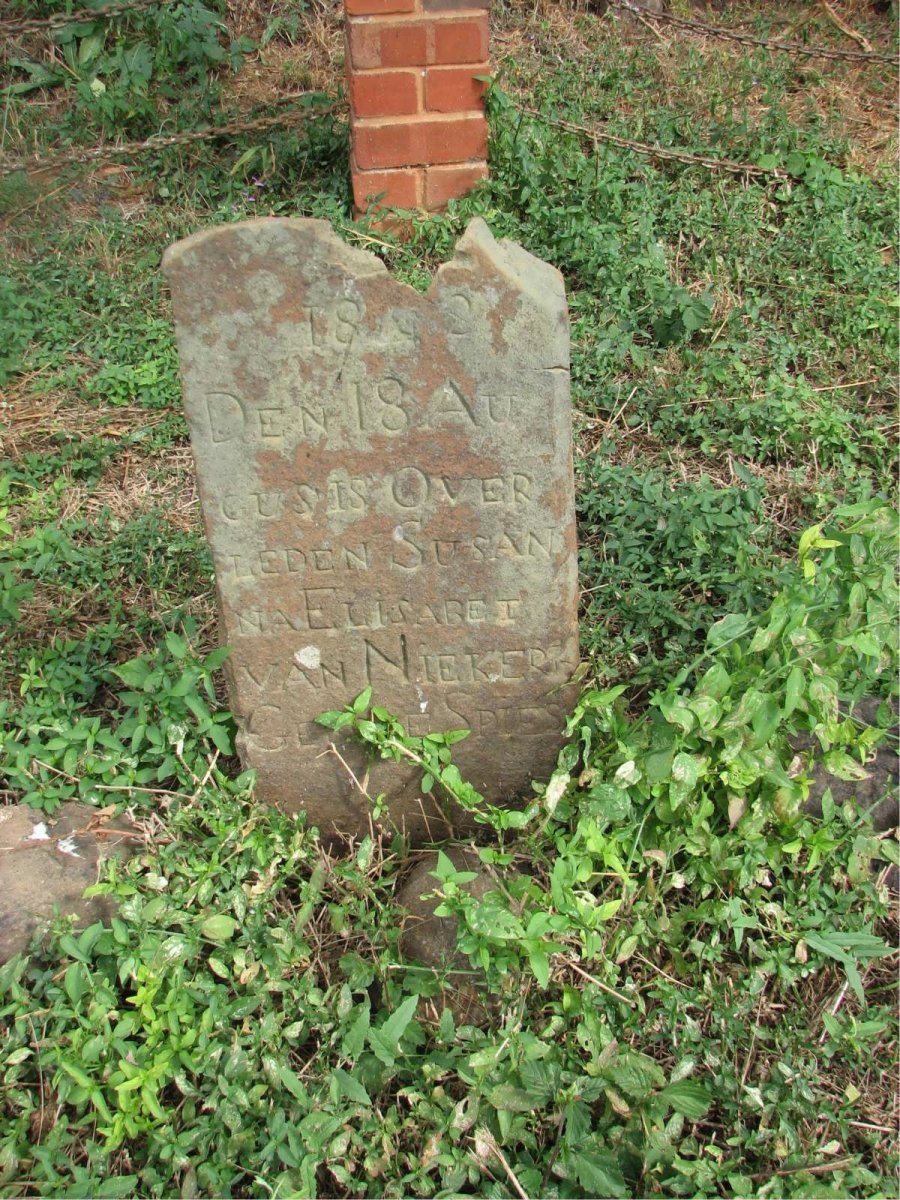 NIEKERK Susanna Elisabet, van nee SPIES ?