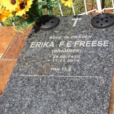 FREESE Erika F.E. nee BRAMMER 1925-2014