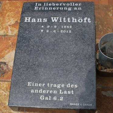 WITTHÖFT Hans 1942-2012