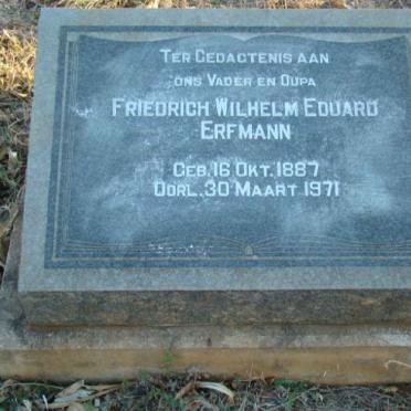 ERFMANN Friedrich Wilhelm Eduard 1887-1971