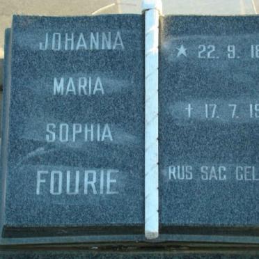 FOURIE Johanna Maria Sophia 1898-1989