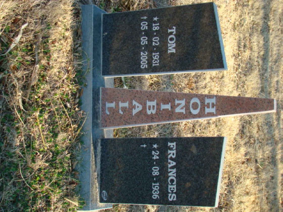 HONIBALL Tom 1931-2005 &amp; Frances 1936-