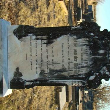 MERWE Jettie, van der nee PRETORIUS 1874-1928