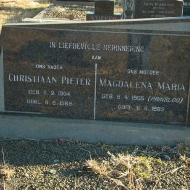 PRETORIUS Christiaan Pieter 1904-1969 &amp; Magdalena Maria PRINSLOO 1905-1982