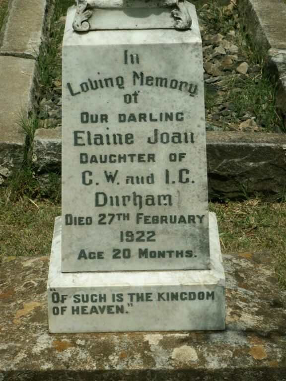 DURHAM Elaine Joan -1922