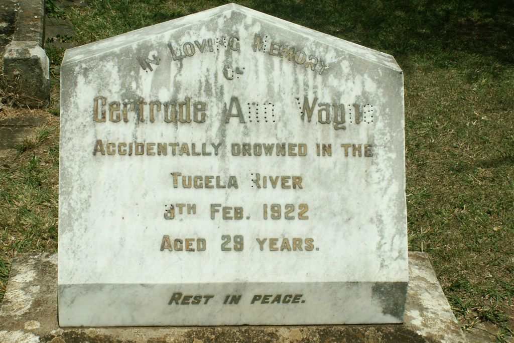 WAYNE Gertrude Ann  -1922