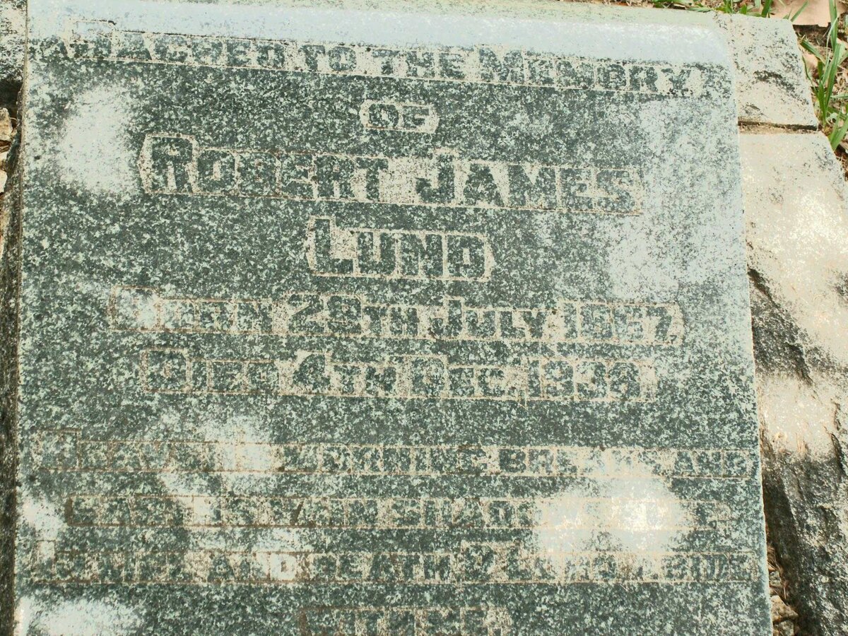 LUND Robert James 1867-1938