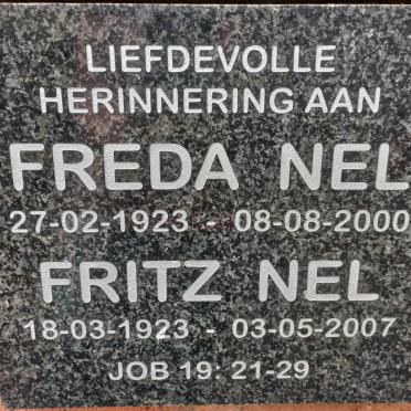 NEL Fritz 1923-2007 &amp; Freda 1923-2000
