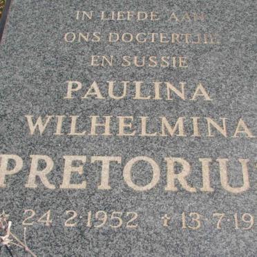 PRETORIUS Paulina Wilhelmina 1952-1957