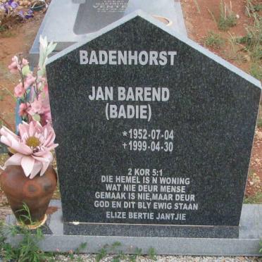 BADENHORST Jan Barend 1952-1999