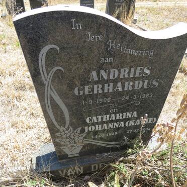 ? Andries Gerhardus, van de?  1906-1983 & Catharina Johanna 1908-2004