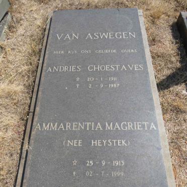 ASWEGEN Andries Choestaves, van 1911-1987 & Ammarentia Magrieta HEYSTEK 1913-1999
