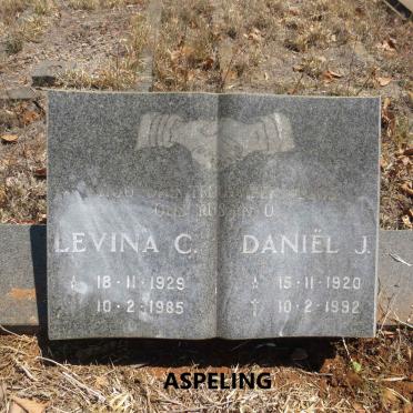 ASPELING Daniel J. 1920-1992 :: ASPELING Levina C. 1929-1985