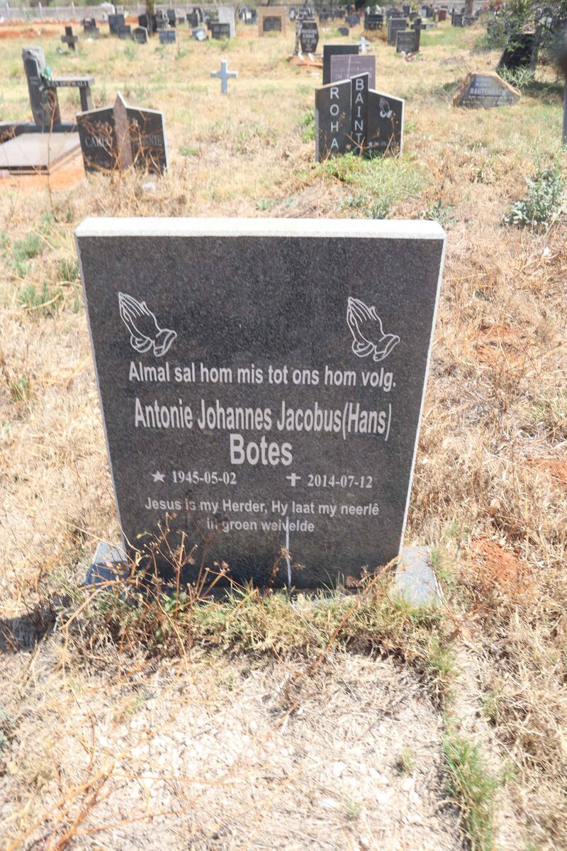 BOTES Antonie Johannes Jacobus 1945-2014