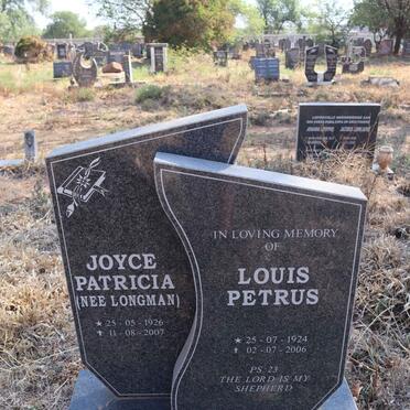 BOSHOFF Louis Petrus 1924-2006 & Joyce Patricia LONGMAN 1926-2007