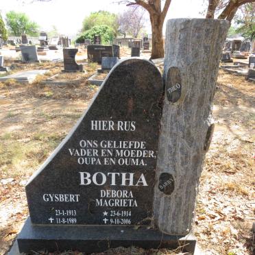 BOTHA Gysbert 1913-1989 & Debora Magrieta 1914-2006