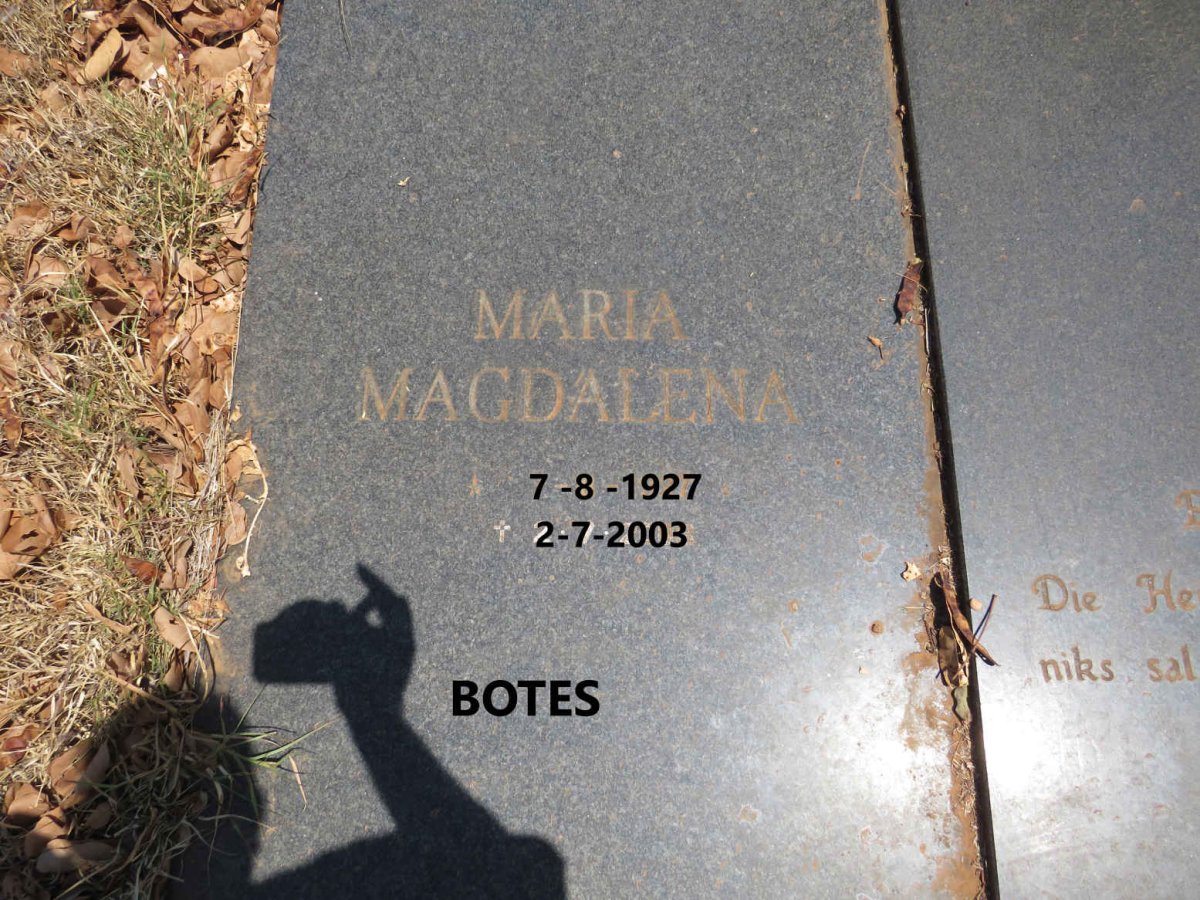BOTES Frederik Johannes J. 1921-1984 & Maria Magdalena 1927-2003 _3