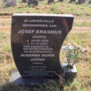 ERASMUS Josef 1928-2002 & Susanna Maria Sophia 1935-2014