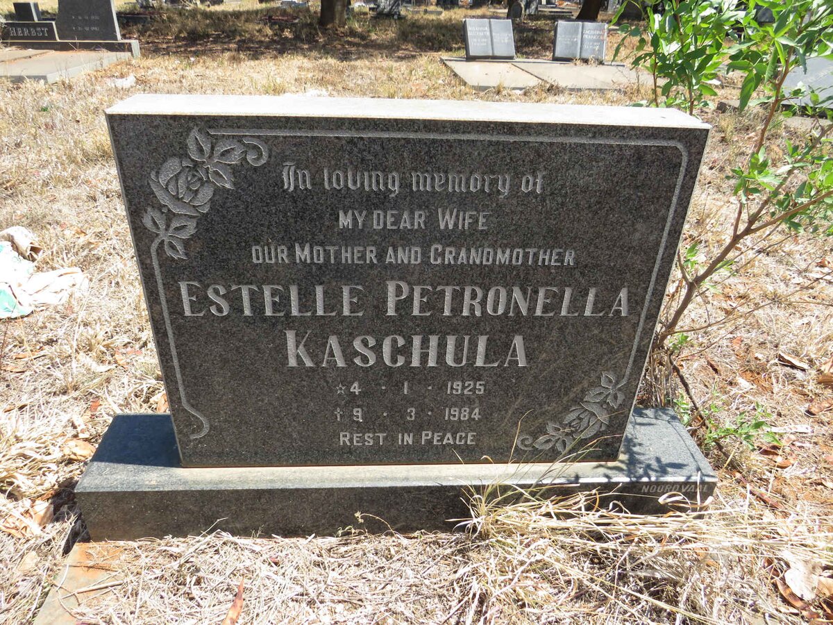 KASCHULA Estelle Petronella 1925-1984