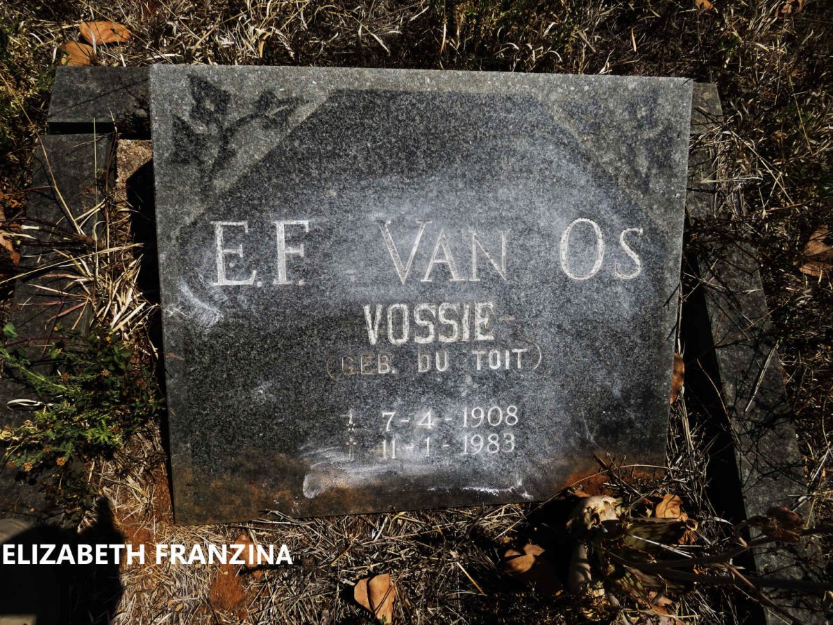 OS Elizabeth Franzina, van nee DU TOIT 1908-1983