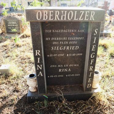 OBERHOLZER Siegfried 1930-1999 & Rina 1932-2003