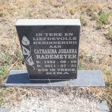 RADEMEYER Catharina Johanna 1953-2011 