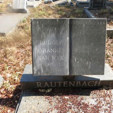 RAUTENBACH Rudolf Johannes van Wyk 1952-1988