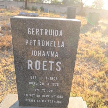 ROETS Gertruida Petronella Johanna 1906-1976