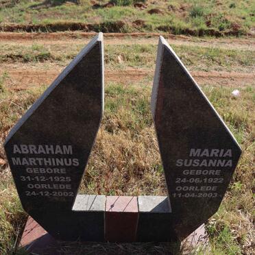 SPIES Abraham Marthinus 1925-2002 & Maria Susanna 1922-2003 