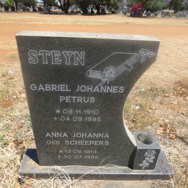 STEYN Gabriel Johannes Petrus 1910-1995 & Anna Johanna SCHEEPERS 1913-1992