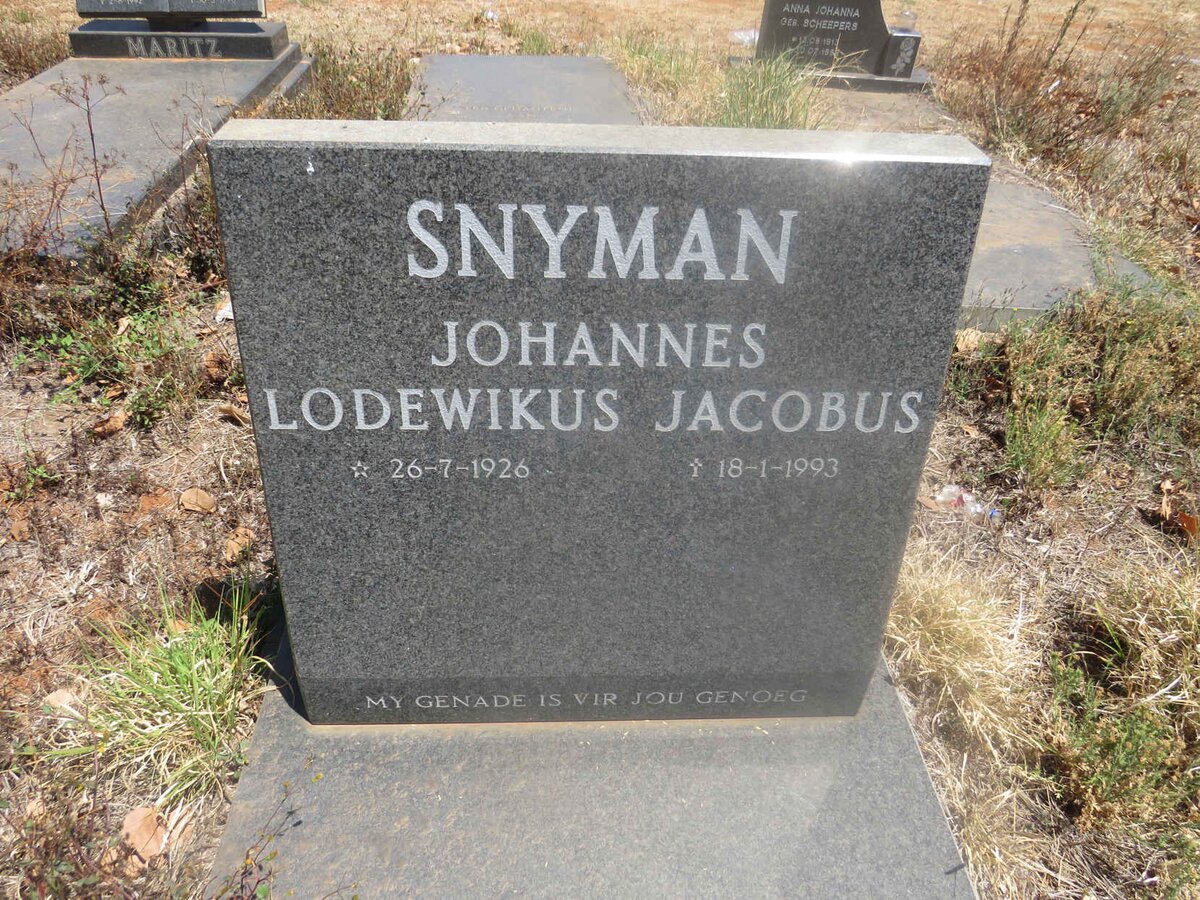 SNYMAN Johannes Lodewikus Jacobus 1926-1993