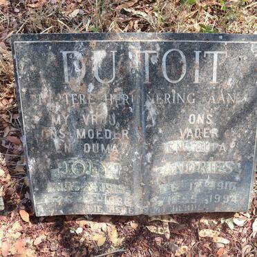 TOIT Andries, du 1916-1994 & Joey 1915-1986