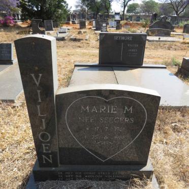 VILJOEN Marie M. nee SEEGERS 1961-1988