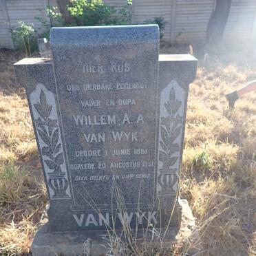 WYK Willem A.A., van 1891-1951