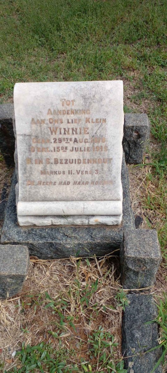 BEZUIDENHOUT Winnie 1918-1919