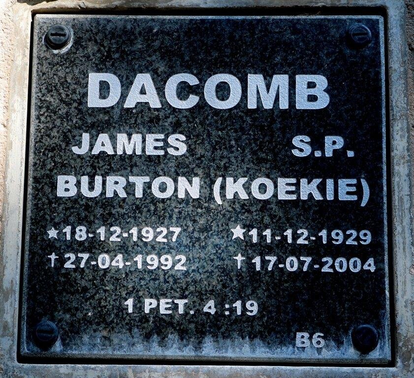 DACOMB James Burton 1927-1992 &amp; S.P. 1929-2004
