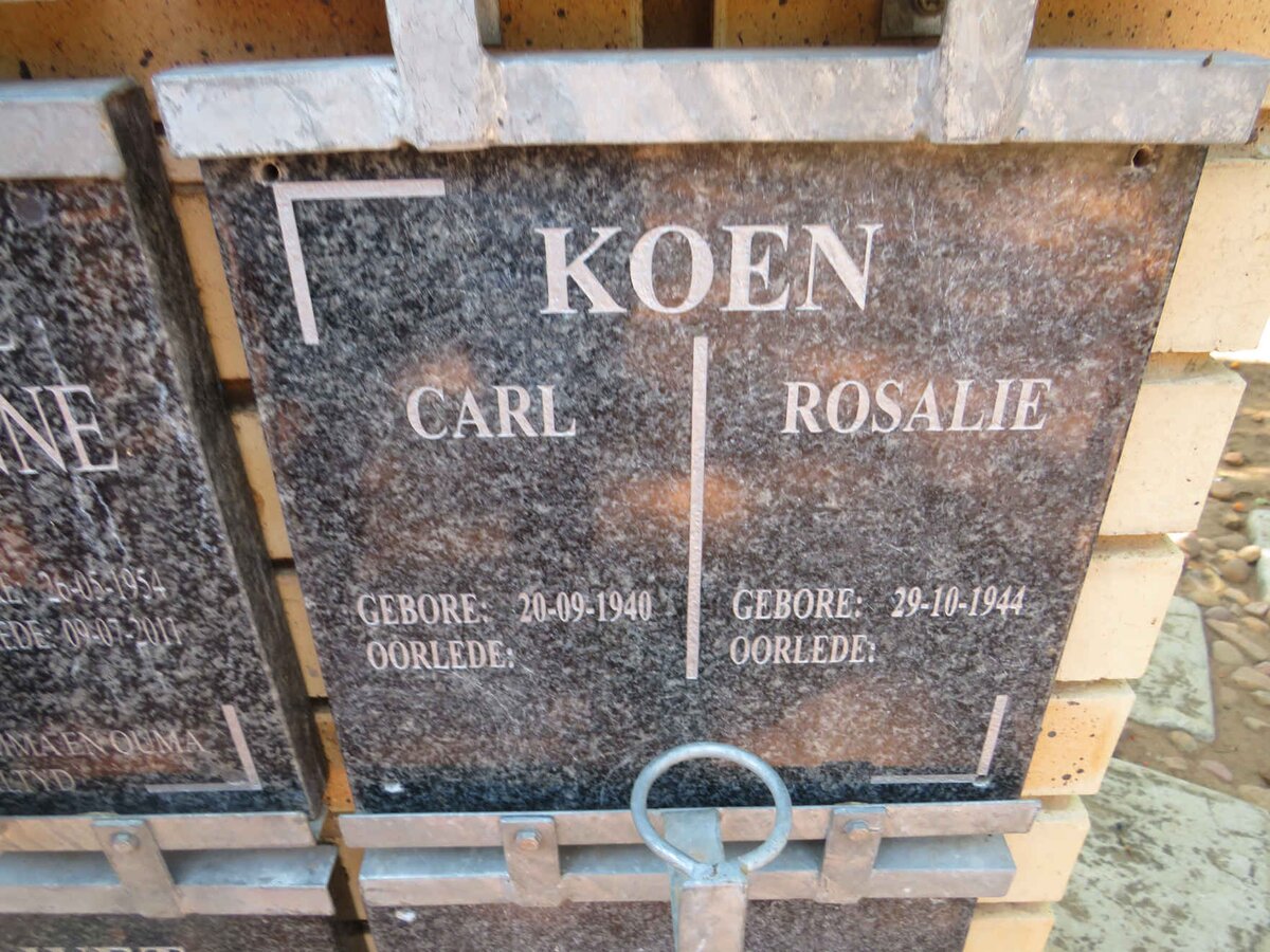 KOEN Carl 1940- &amp; Rosalie 1944-