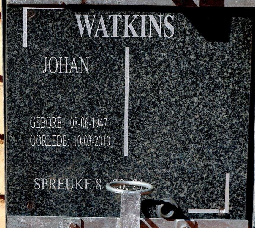 WATKINS Johan 1947-2010