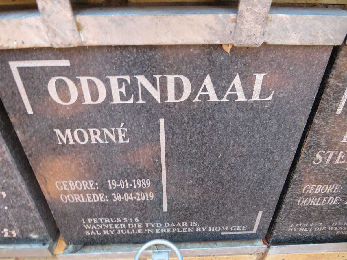 ODENDAAL Morne 1989-2019