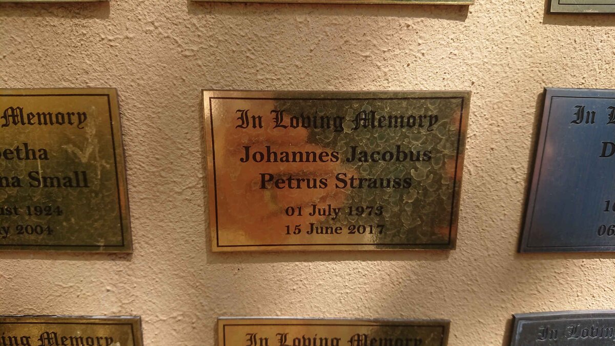 STRAUSS Johannes Jacobus Petrus 1973-2017