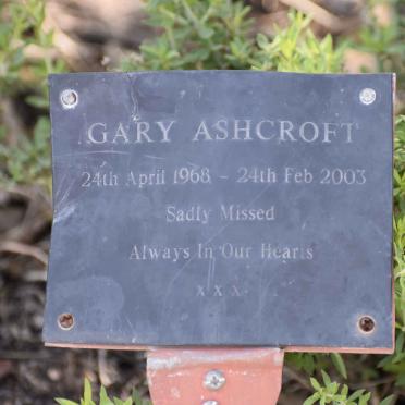 ASHCROFT Gary 1968-2003