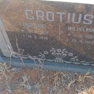 GROTIUS Ferdinand 1869-1939 & Wilhelmina 18?9-1942